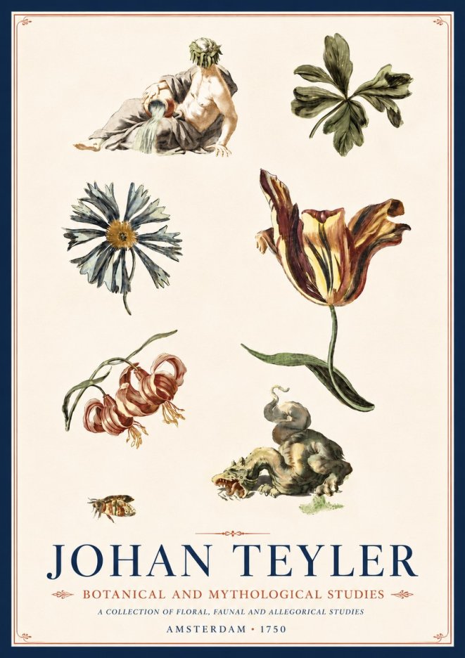 Johan Teyler Botanical and Mythological Studies No6 - Juliste
