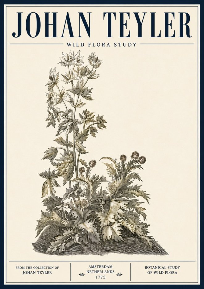Johan Teyler Wild Flora Study No5 - Juliste