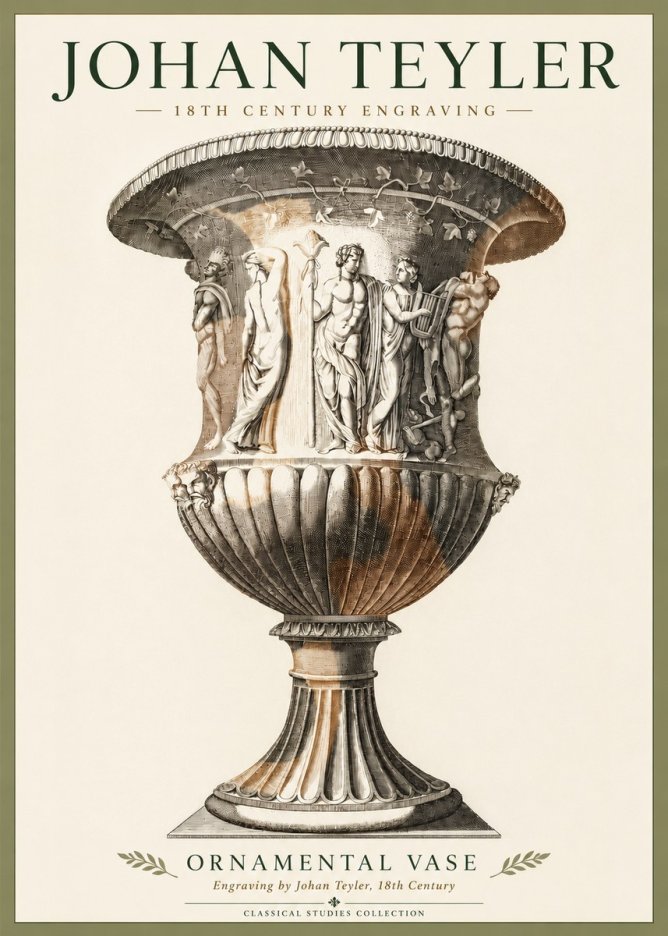 Johan Teyler Ornamental Vase II No4 - Juliste
