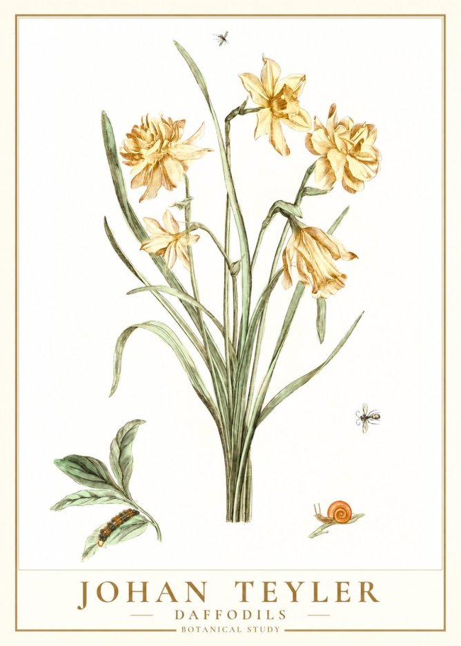 Johan Teyler Daffodils No1 - Juliste