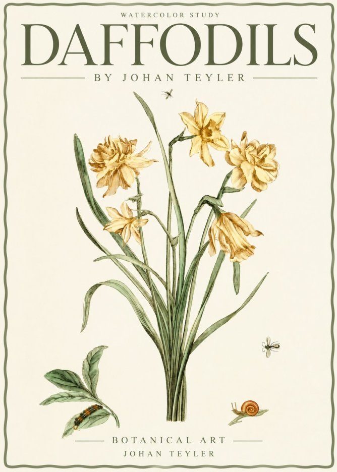 Johan Teyler Daffodils No5 - Juliste