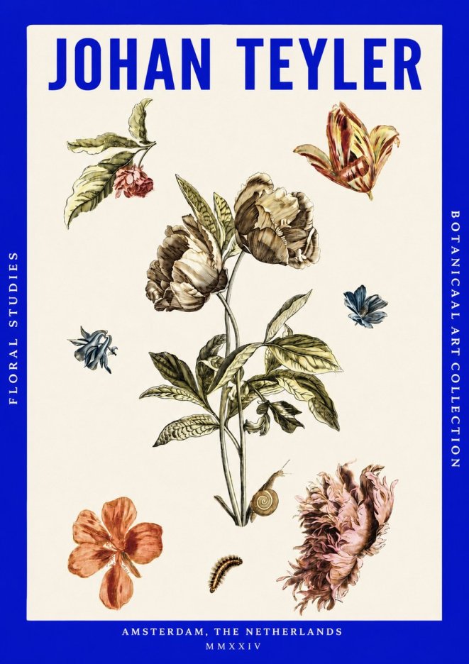 Johan Teyler Floral Studies No3 - Juliste