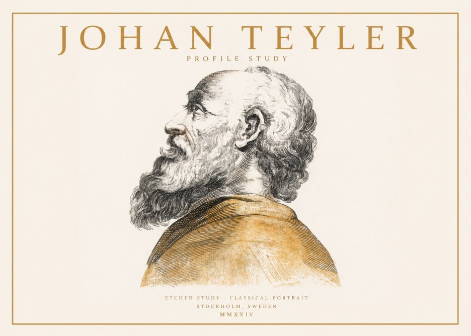 Johan Teyler Profile Study No1 - Juliste