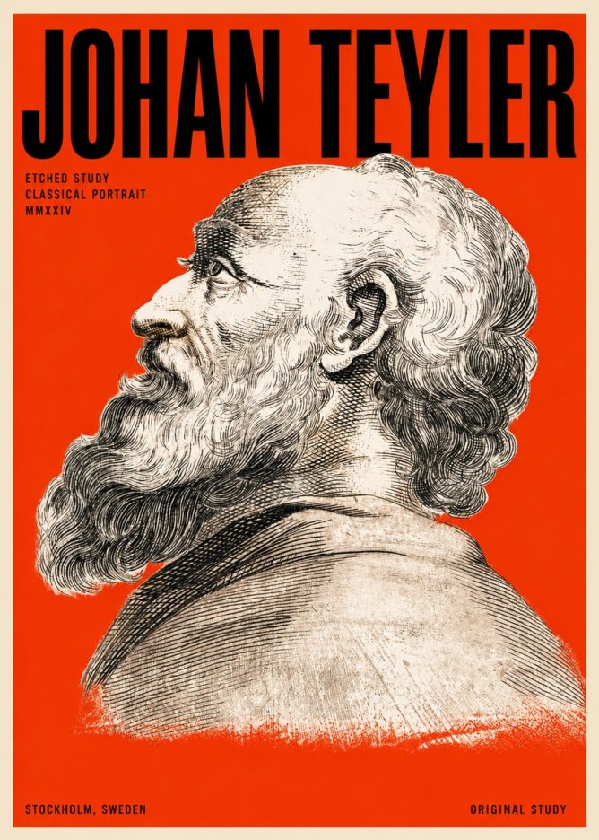 Johan Teyler Profile Study No2 - Juliste
