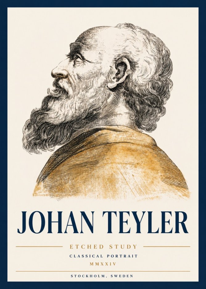Johan Teyler Profile Study No3 - Juliste