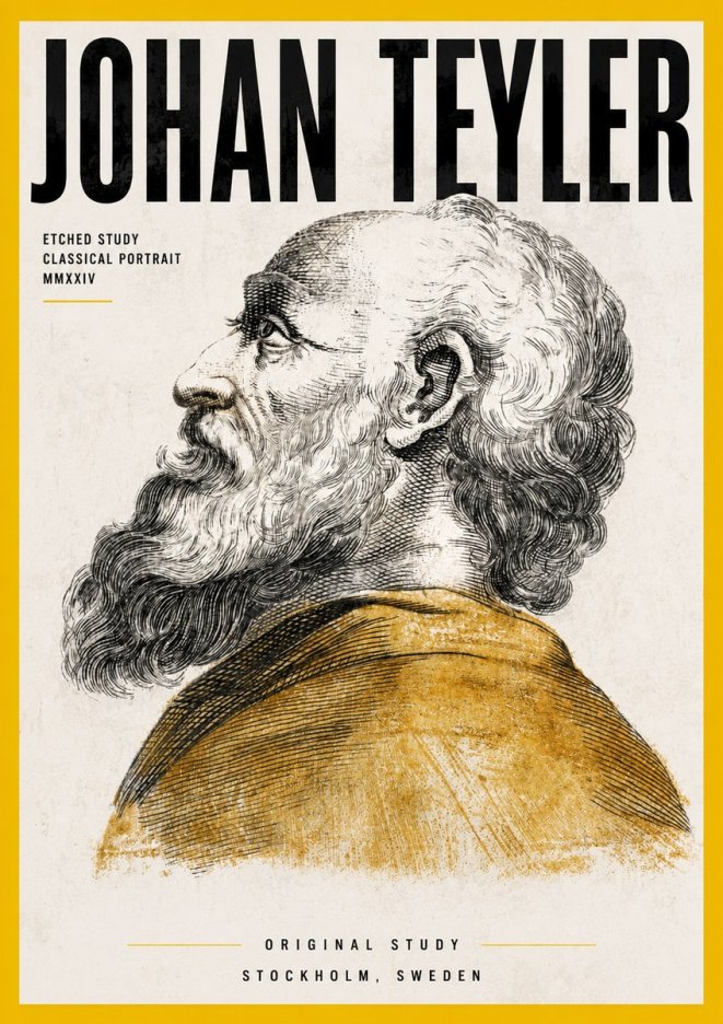 Johan Teyler Profile Study No4 - Juliste