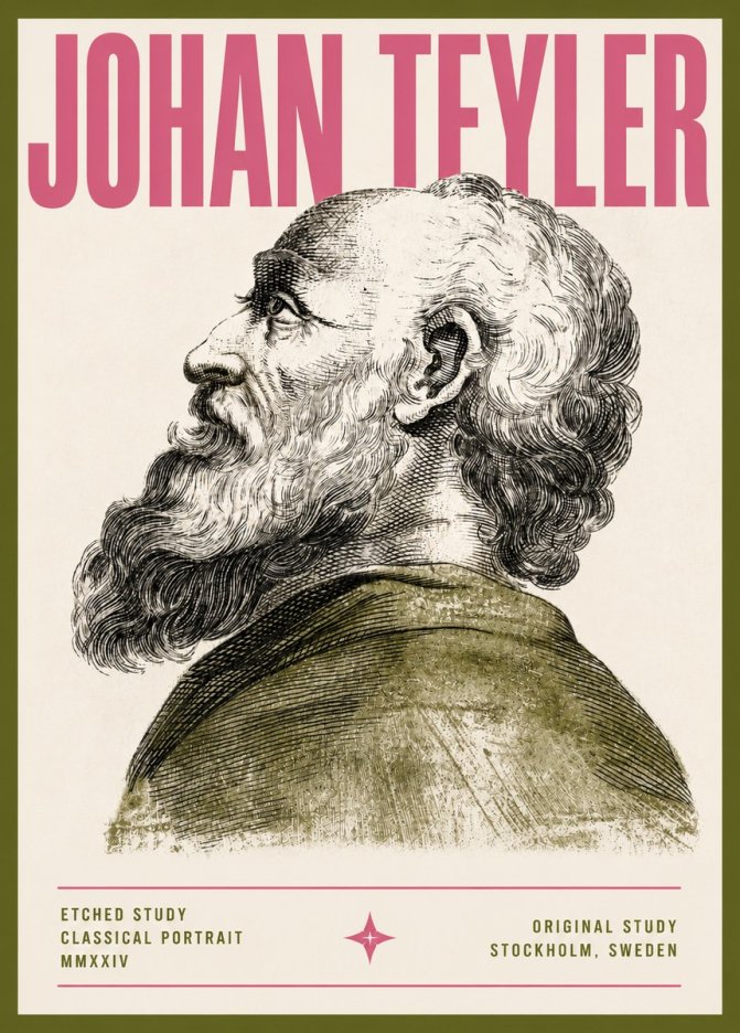 Johan Teyler Profile Study No5 - Juliste