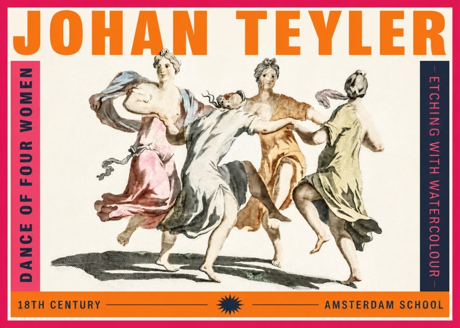 Johan Teyler Dance of Four Women No2 - Juliste