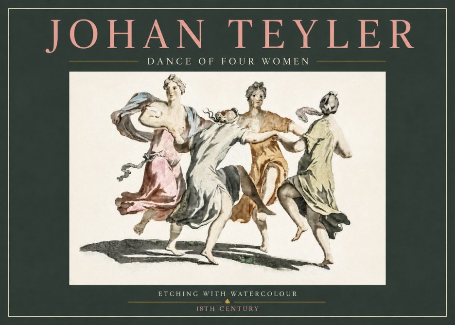 Johan Teyler Dance of Four Women No3 - Juliste