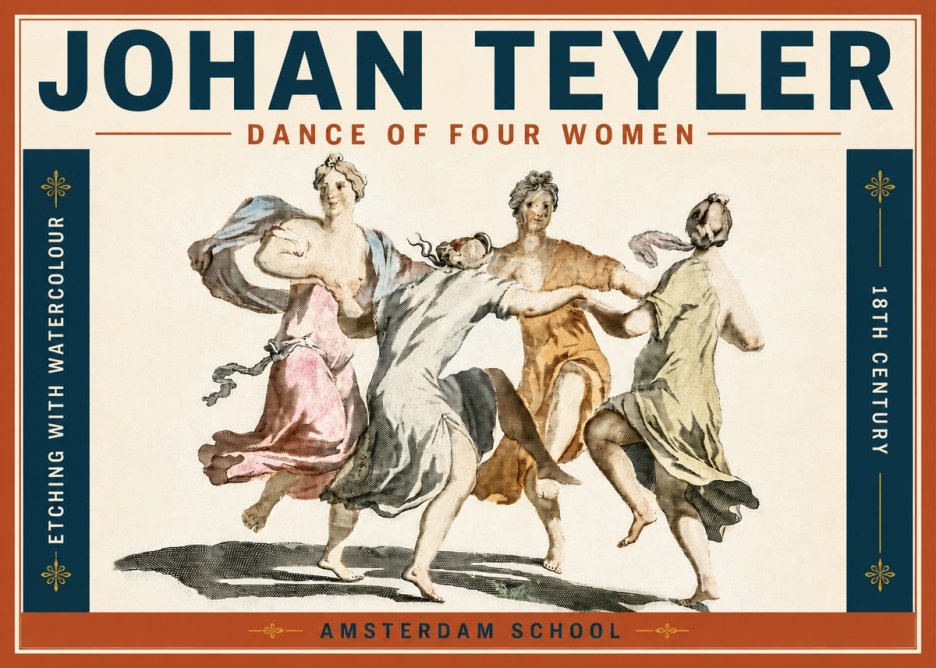 Johan Teyler Dance of Four Women No5 - Juliste