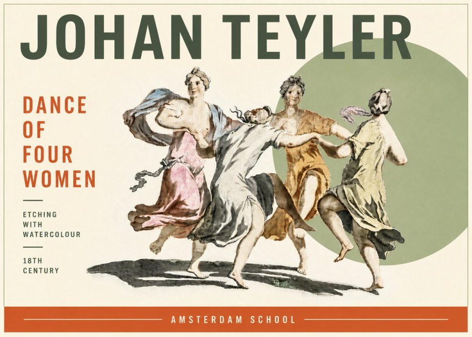 Johan Teyler Dance of Four Women No6 - Juliste