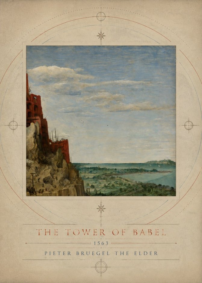 Pieter Bruegel The Tower of Babel X No3 - Juliste