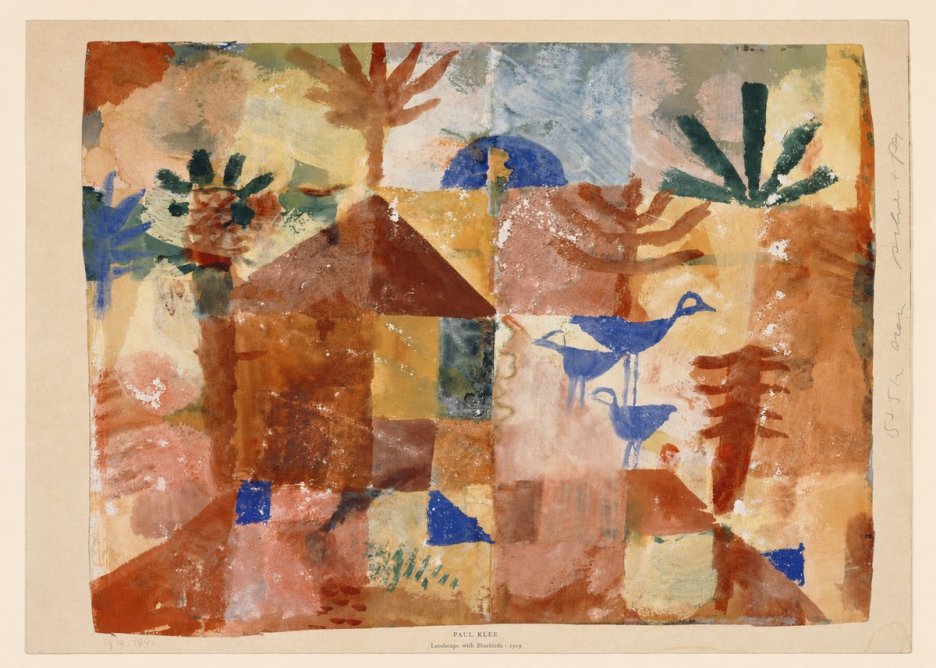 Paul Klee Landscape with Bluebirds No6 - Juliste