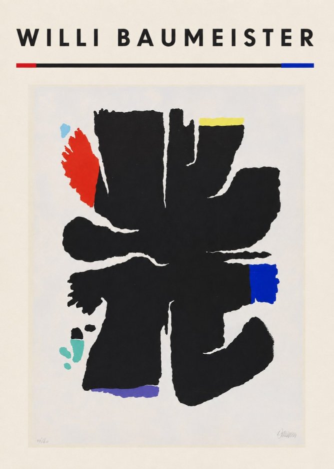 Willi Baumeister Abstract Composition No1 - Juliste