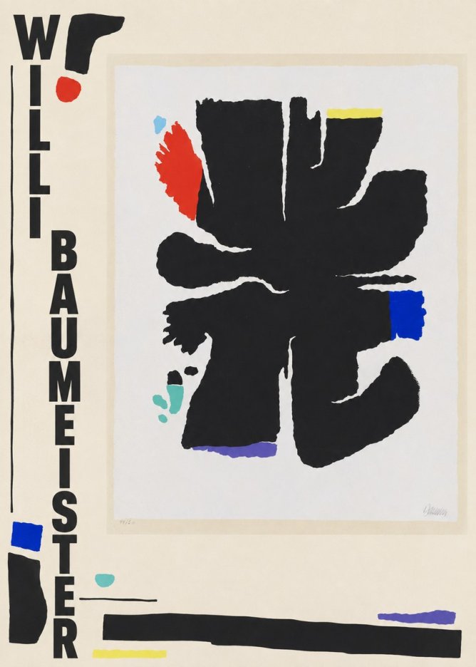 Willi Baumeister Abstract Composition No6 - Juliste