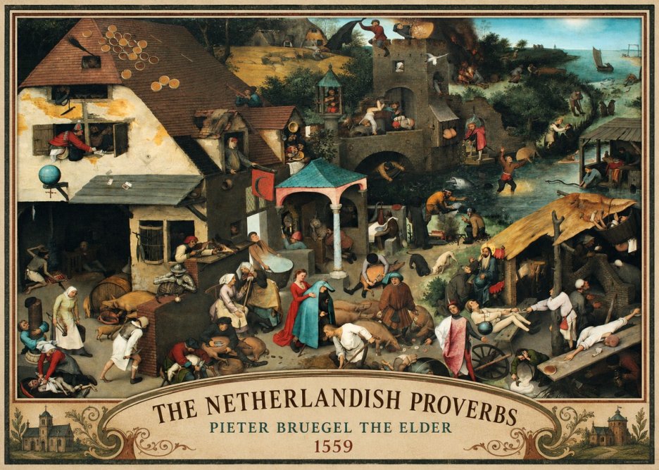 Pieter Bruegel The Netherlandish Proverbs II No4 - Juliste