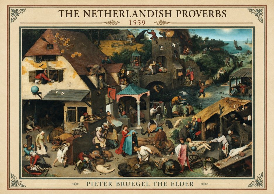 Pieter Bruegel The Netherlandish Proverbs II No6 - Juliste