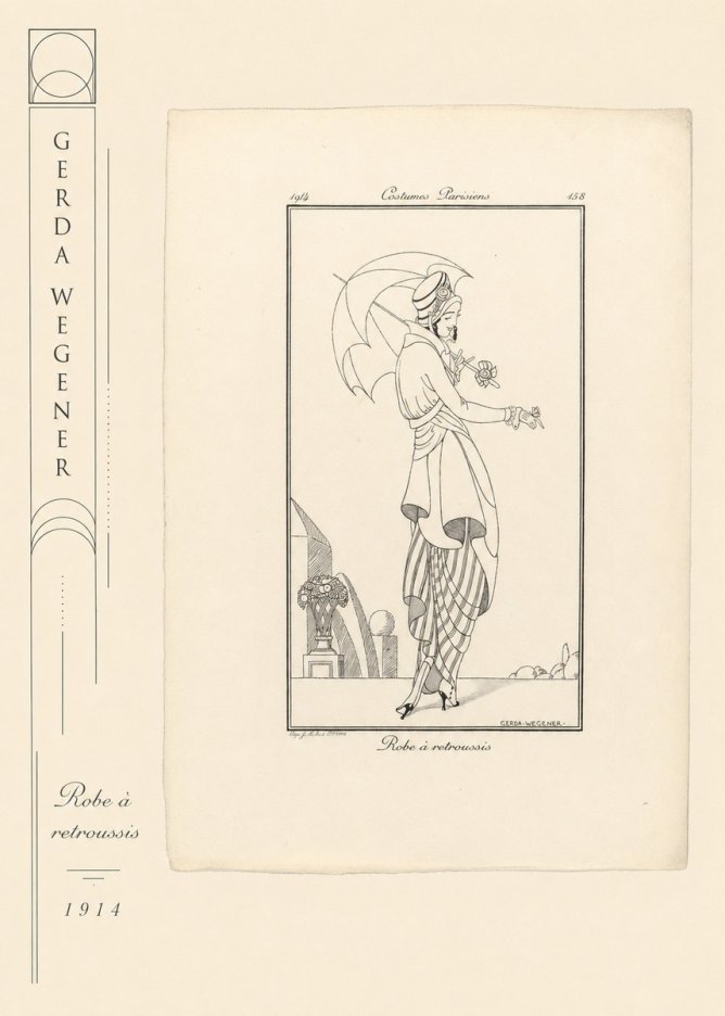 Gerda Wegener Robe À Retroussis No2 - Juliste