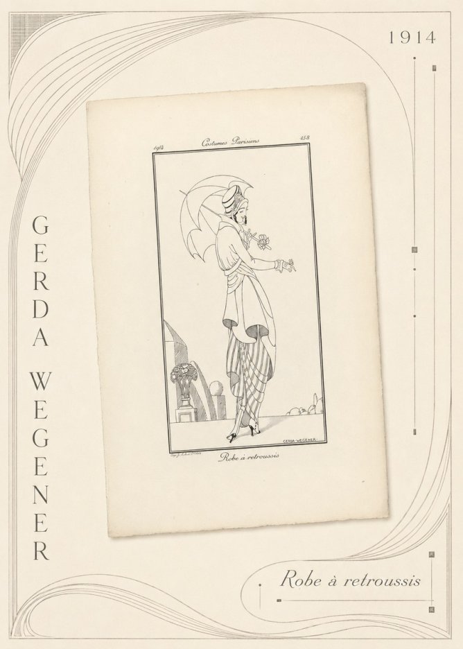 Gerda Wegener Robe À Retroussis No5 - Juliste