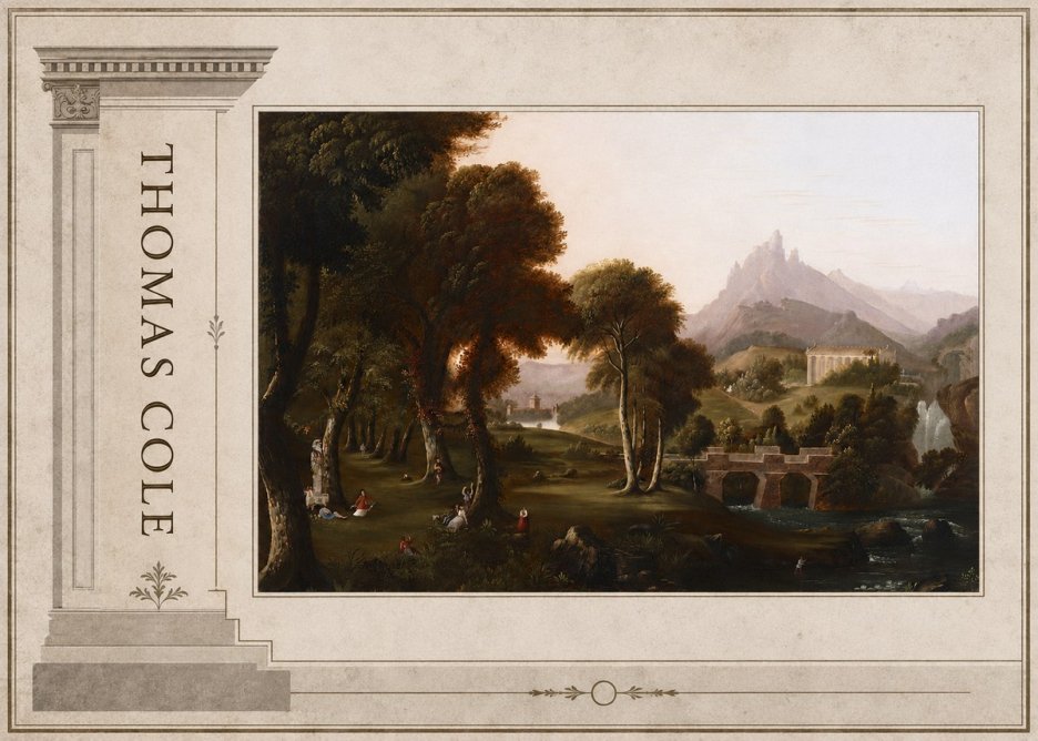 Thomas Cole The Old Mill, Sunset No2 - Juliste