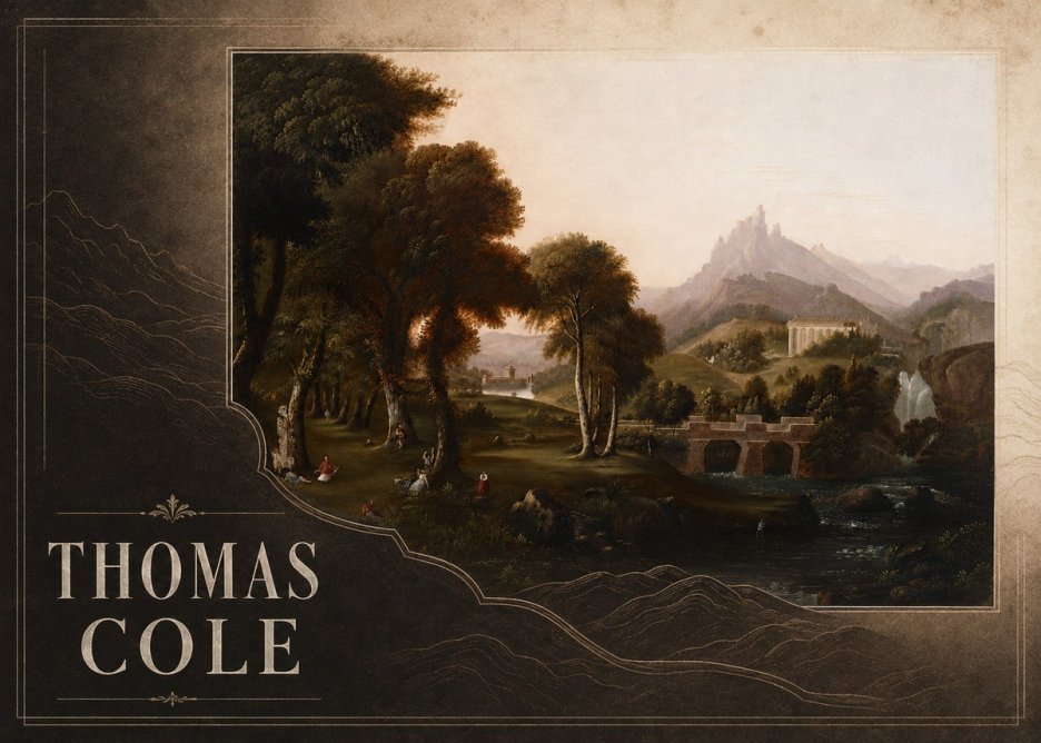 Thomas Cole The Old Mill, Sunset No4 - Juliste