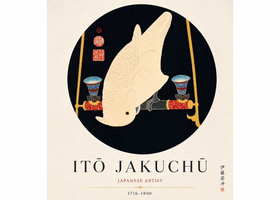 Itō Jakuchū White Cockatoo No6 - Juliste