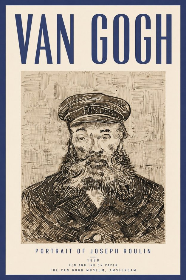 Van Gogh Portrait of Joseph Roulin I No4 - Juliste