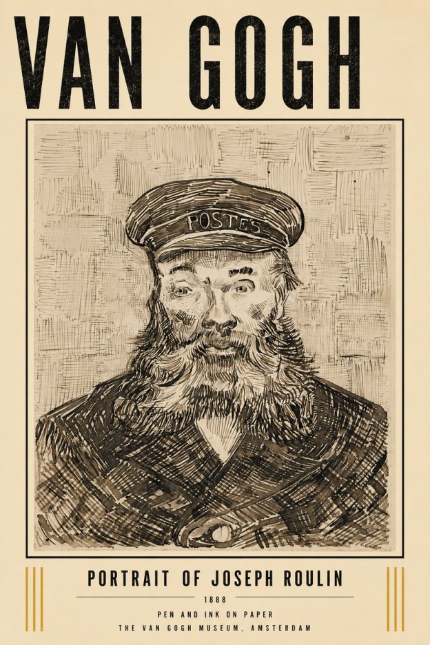 Van Gogh Portrait of Joseph Roulin I No5 - Juliste