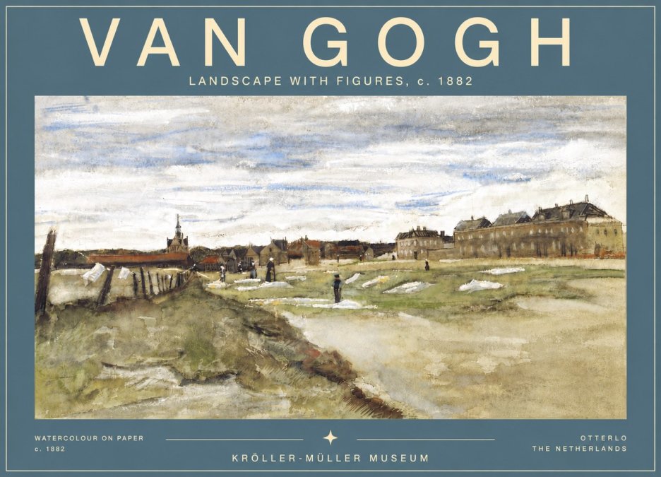 Van Gogh Landscape with Figures No6 - Juliste