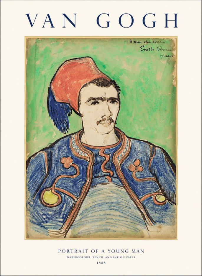 Van Gogh Portrait of a Young Man No1 - Juliste