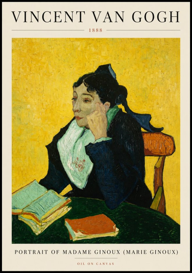 Van Gogh Portrait of Madame Ginoux (Marie Ginoux) No3 - Juliste