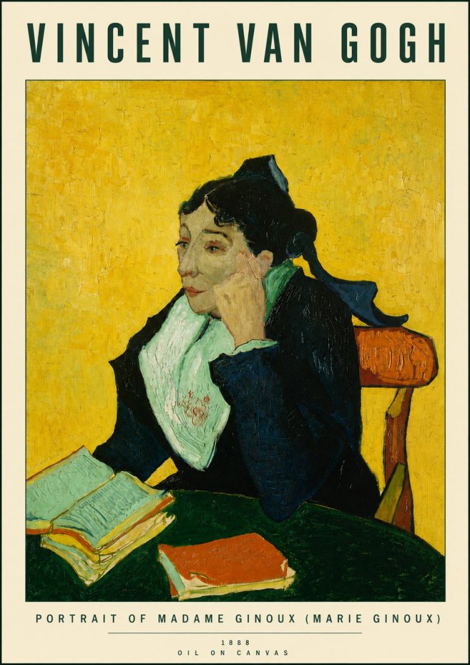 Van Gogh Portrait of Madame Ginoux (Marie Ginoux) No4 - Juliste