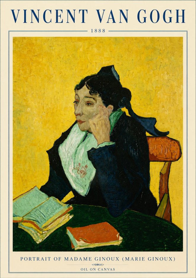 Van Gogh Portrait of Madame Ginoux (Marie Ginoux) No6 - Juliste