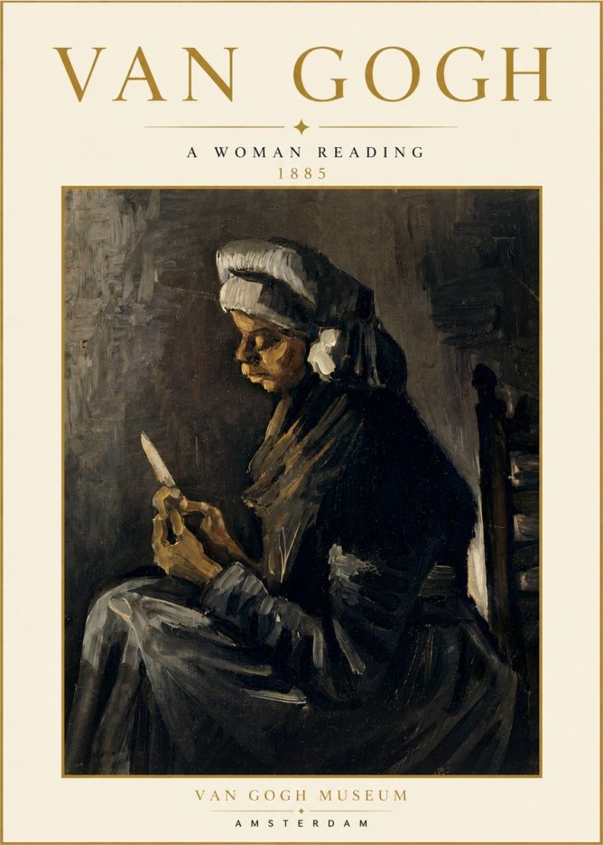 Van Gogh A Woman Reading No5 - Juliste
