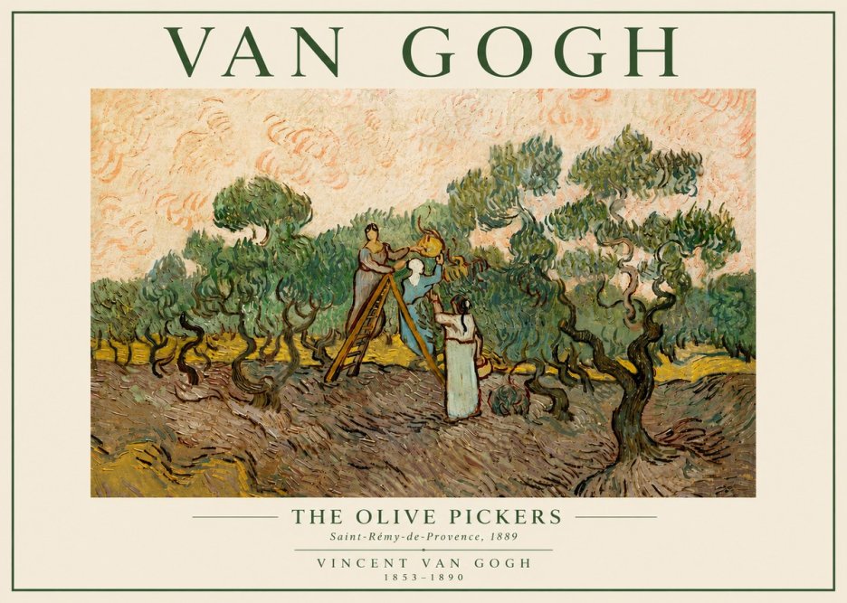 Van Gogh The Olive Pickers I No5 - Juliste