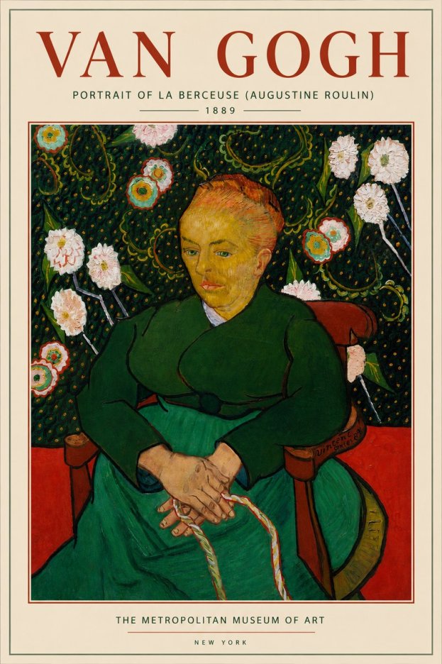 Van Gogh Portrait of La Berceuse (Augustine Roulin) No4 - Juliste