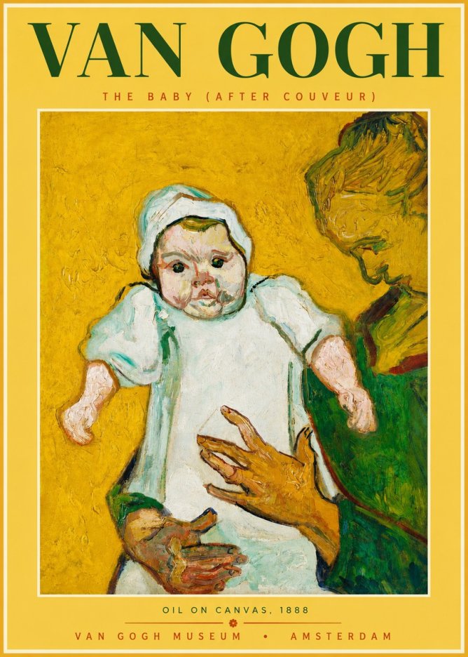 Van Gogh The Baby (After Couveur) No2 - Juliste