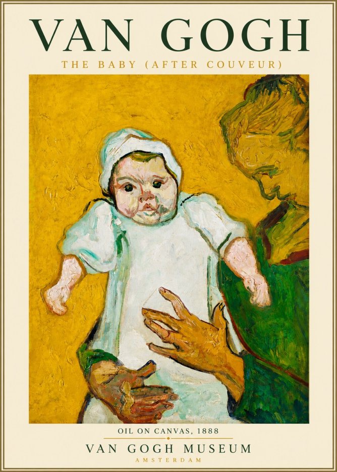 Van Gogh The Baby (After Couveur) No5 - Juliste