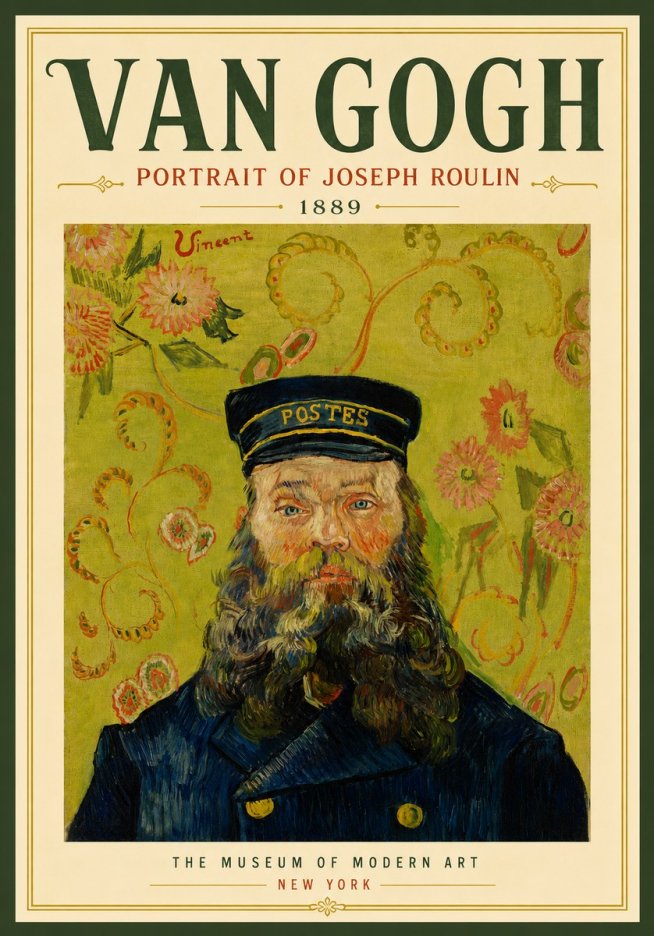 Van Gogh Portrait of Joseph Roulin II No5 - Juliste