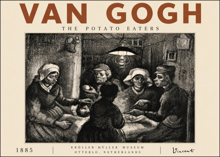 Van Gogh The Potato Eaters I No4 - Juliste