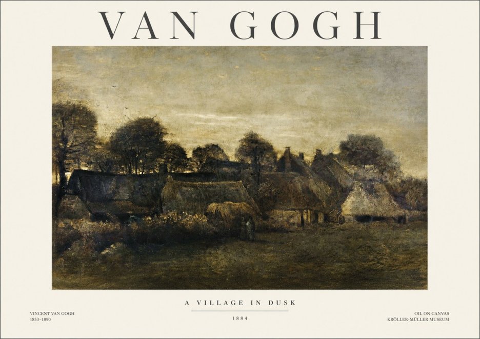 Van Gogh A Village in Dusk No1 - Juliste