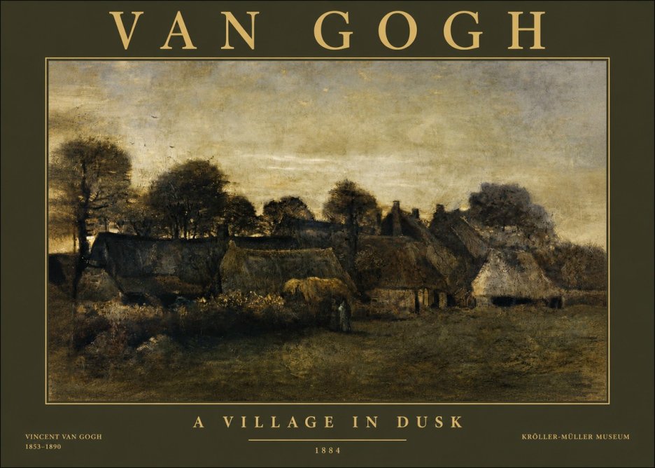Van Gogh A Village in Dusk No2 - Juliste