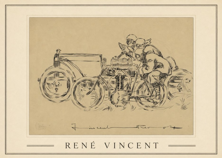 René Vincent Course Automobile No1 - Juliste