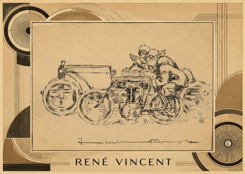 René Vincent Course Automobile No3 - Juliste