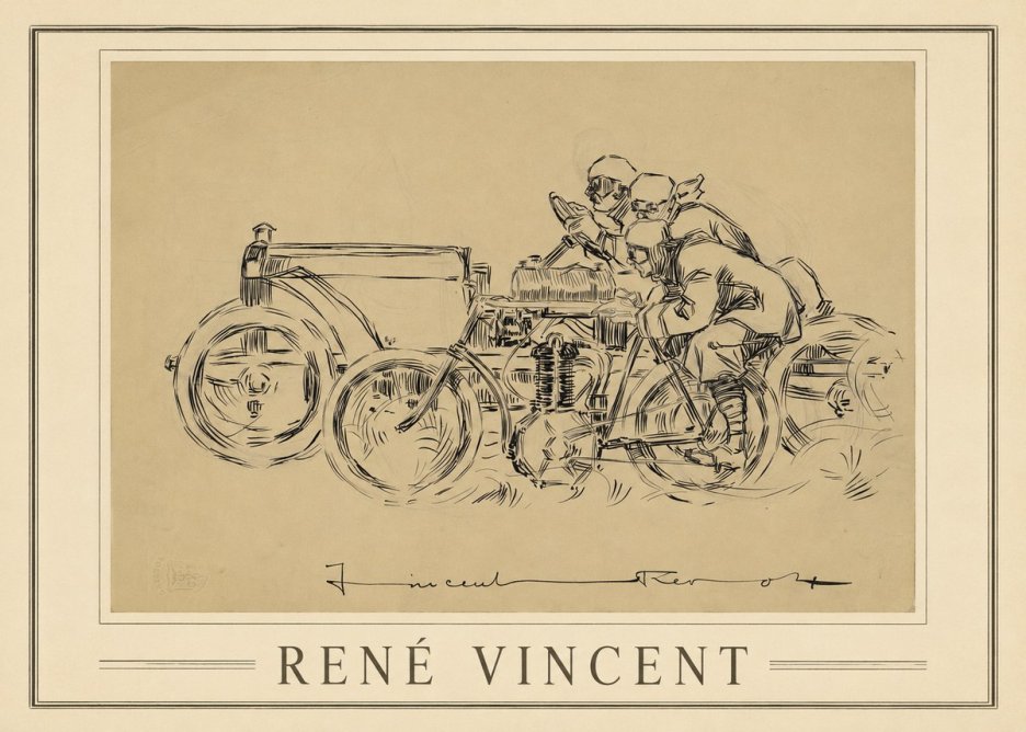René Vincent Course Automobile No4 - Juliste