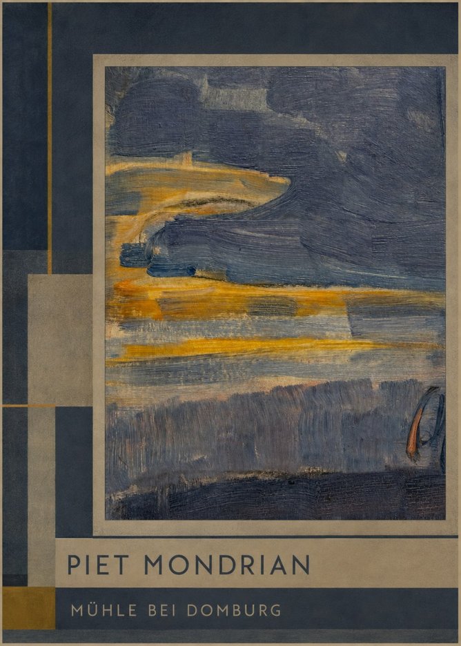 Piet Mondrian Mühle Bei Domburg No2 - Juliste