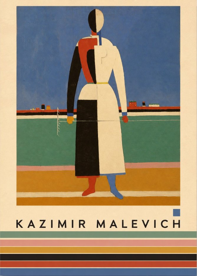 Kazimir Malevich Woman with a Rake No3 - Juliste