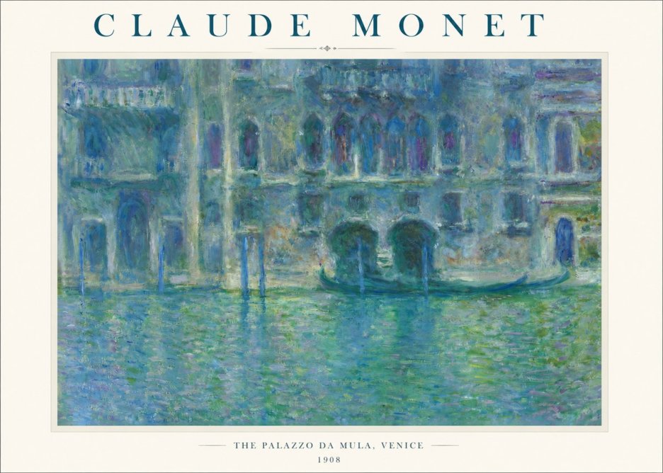 Monet The Palazzo Da Mula, Venice No3 - Juliste
