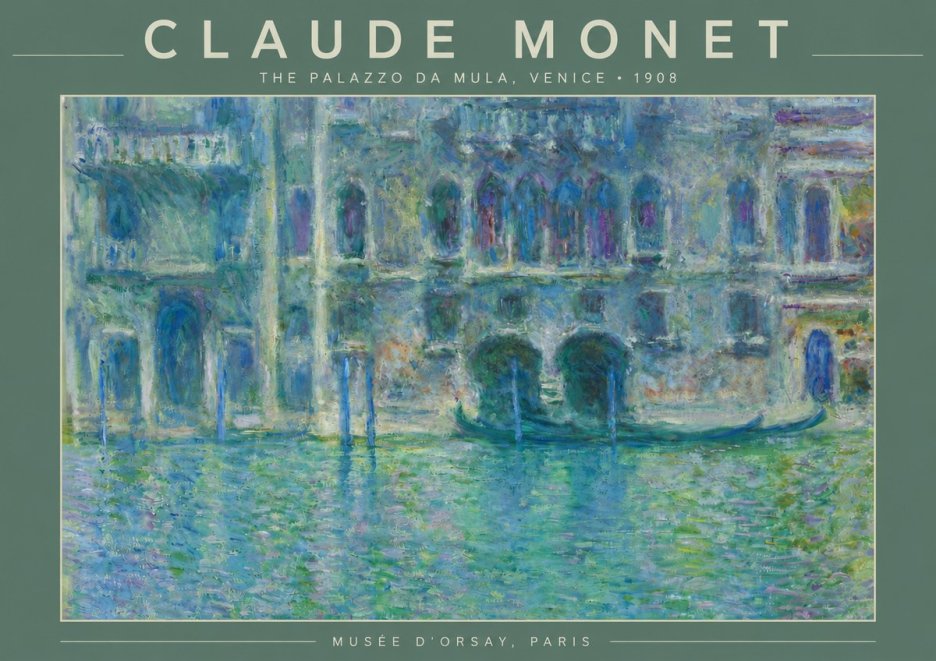 Monet The Palazzo Da Mula, Venice No4 - Juliste