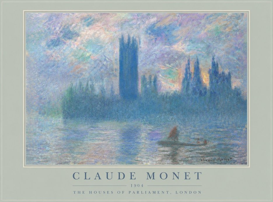 Monet The Houses of Parliament, London I No4 - Juliste